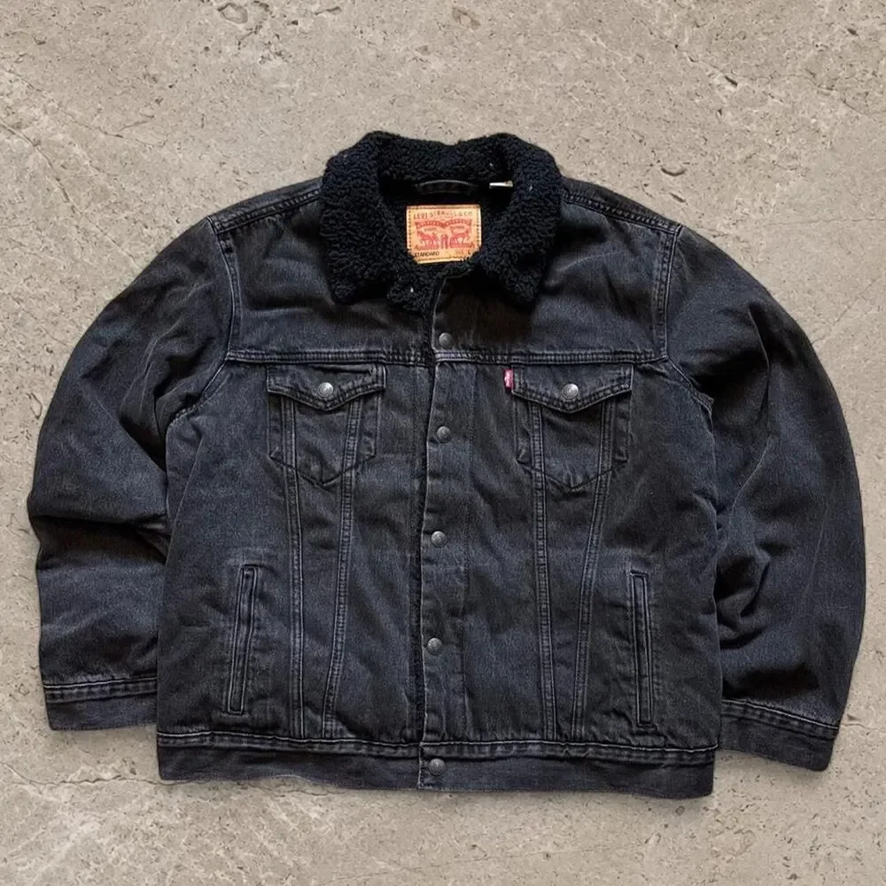 Mens Levi's Sherpa Lined Denim Jacket SZ L